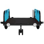 vidaXL Remorque de vélo bleu tissu oxford et fer
