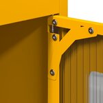 vidaXL Buffet haut jaune moutarde 68x39x123 cm acier