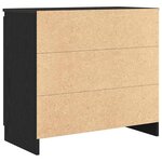 vidaXL Buffet avec tiroir chêne noir 71x35x65 cm bois d'ingénierie