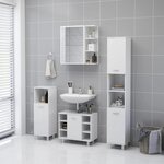 vidaXL Armoire à miroir de salle de bain Blanc Bois d’ingénierie