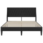 vidaXL Cadre de lit avec tête de lit Noir 140 x 190 cm Velours