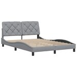 vidaXL Cadre de lit sans matelas gris clair 140x200 cm tissu