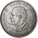 Pièce de monnaie en Argent 50 Dollars g 94.25 Millésime 2025 STEAM LOCOMOTIVE