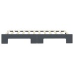 vidaXL Lit de jour avec gigogne sans matelas gris foncé 90x200 cm