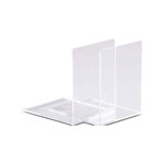 Lot de 2 Serre-livres en Acrylique 12 x 12 x H17 cm Transparent MAUL
