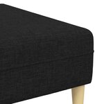 Ensemble de Canapés 3 Pièces Noir tissu