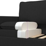 vidaXL Canapé Noir 156 x 81 x 87 5 cm Tissu