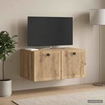 vidaXL Meuble TV mural 59 5 x 41 x 30 cm Chêne artisanal
