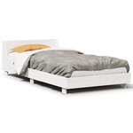 vidaXL Cadre de lit sans matelas blanc 90x190 cm bois de pin massif