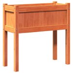 vidaXL Jardinières 2 Pièces avec pieds cire marron bois de pin massif