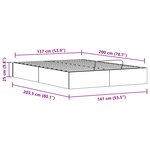 vidaXL Cadre de lit ottoman avec rangement Brun Ciré 140 x 200 cm