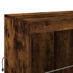 vidaXL Buffet avec lumières LED chêne fumé 81x37x100 cm