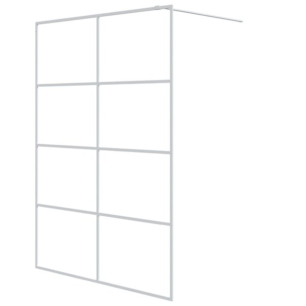 vidaXL Paroi de douche Blanc 140x195 cm Verre ESG transparent