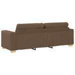 Canapé 3 places vidaXL Marron 180 cm en tissu