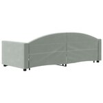 vidaXL Lit de jour avec lit gigogne gris clair 80x200 cm velours
