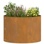 vidaXL Anneau de jardinière 5 Pièces Marron 30 x 30 x 20 cm Acier Corten