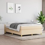 vidaXL Cadre de lit sans matelas crème 140x190 cm tissu