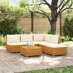 vidaXL Ensemble de canapés d'extérieur avec coussin 6 Pièce Marron