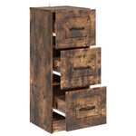 vidaXL Armoire à tiroirs Chêne fumé 33 x 34 5 x 87 cm