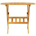 Ensemble de salle à manger de jardin 5 pièces en bois d'acacia massif