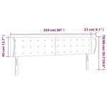 vidaXL Tête de lit avec oreilles Gris 203x23x78/88 cm Similicuir