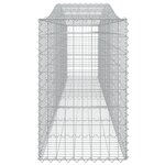 vidaXL Paniers à gabions arqués 10 Pièces 400x50x80/100 cm Fer galvanisé