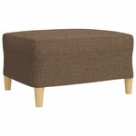 vidaXL Ensemble de canapés 4 Pièces avec repose-pied marron tissu