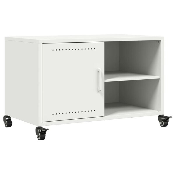 vidaXL Meuble TV blanc 68x39x43 5 cm acier