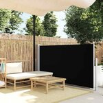 vidaXL Auvent latéral rétractable de patio 100x500 cm Noir