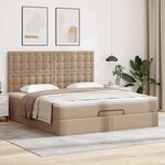 VidaXL Cadre de lit ottoman et matelas cappuccino 160x200cm similicuir