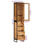 vidaXL Armoire de salle de bain 40x27x190 cm bois massif d'acacia