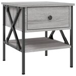 vidaXL Tables de chevet 2 Pièces sonoma gris 40x42x45 cm bois ingénierie