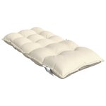 vidaXL Coussins de chaise à dossier bas lot de 2 crème tissu oxford