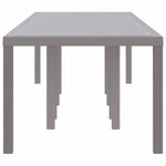 vidaXL Table de jardin pour repas Gris clair 300 x 100 x 73 cm