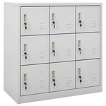 vidaXL Armoires à casiers 5 Pièces Gris clair 90x45x92 5 cm Acier