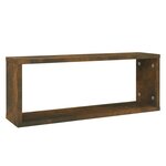 vidaXL Étagères murales cube 6 Pièces Chêne fumé 60x15x23 cm Bois
