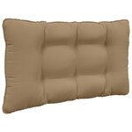 vidaXL Coussin de canapé d'extérieur 2 Pièces Taupe Polyester