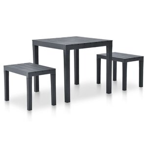 Table de jardin avec 2 bancs plastique anthracite 02_0018688