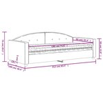 vidaXL Lit de jour avec matelas gris foncé 90x190 cm velours