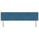 vidaXL Tête de Lit en Velours Argyle Manuel Bleu foncé 180 cm Velours