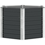 vidaXL Lit surélevé de jardin Anthracite 129x129x77 cm Acier galvanisé