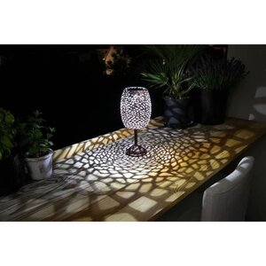 Lanterne solaire métal cuivré - LED blanche 10 lm - H35 cm