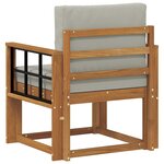 vidaXL Canapé d’extérieur Bois d'acacia massif et polyester