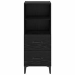vidaXL Buffet Chêne noir 34 x 34 5 x 90 cm Bois d'ingénierie