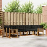 vidaXL Ensemble de canapés d'extérieur 7 pc Naturel et Noir