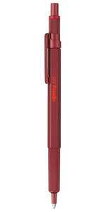 rOtring 600 Stylo bille  Rouge  recharge noire pointe moyenne