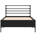 vidaXL Cadre de lit sans matelas noir 75x190 cm
