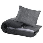 vidaXL Ensemble de housse de couette gris foncé 200x200 cm Coton