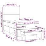 vidaXL Sommier à lattes de lit avec matelas Bleu foncé 100x200 cm