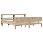 vidaXL Cadre de lit avec tête de lit 200x200 cm Bois de pin massif